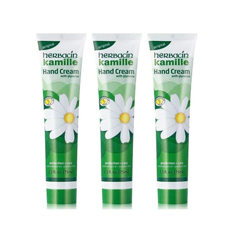 Original Herbacin Kamille Hand Cream Tube 2.5 oz (Pack of 3)