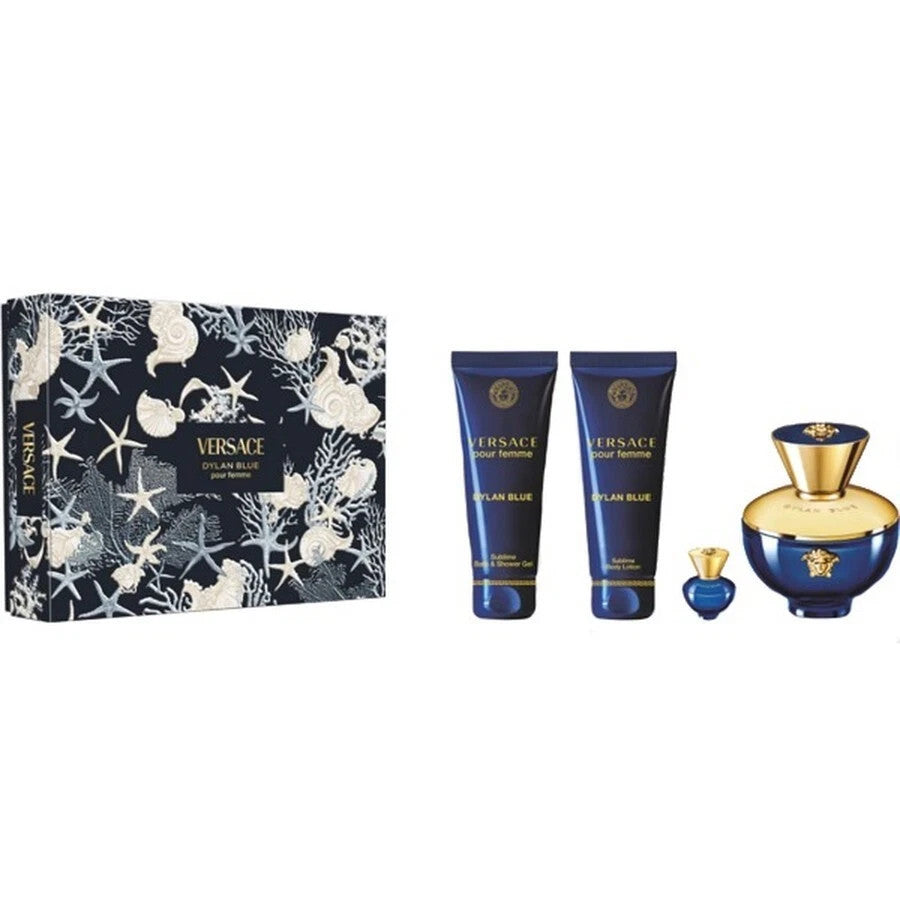Dylan Blue by Versace Fragrance for Women 4 Piece Gift Set