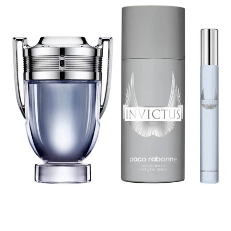 Paco Rabanne Invictus Fragrance for Men 3 Piece Gift Set