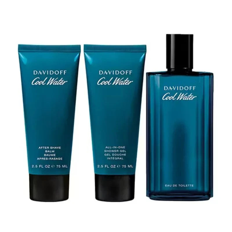 Cool Water by Davidoff Fragrance for Men 3 Piece Gift Set