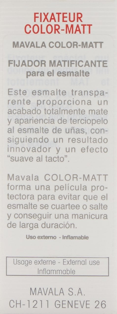 Mavala Color-Matt Top Coat 0.3 oz