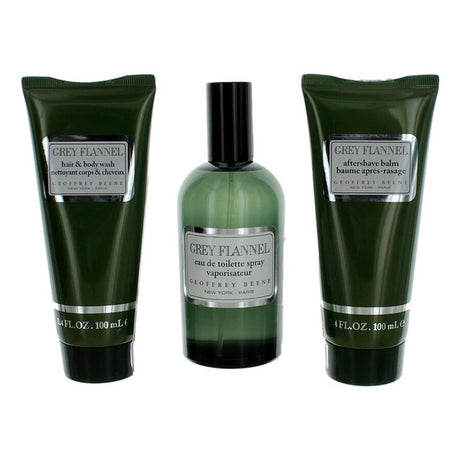 Grey Flannel by Geoffrey Beene Fragrance for Men 3 Piece Gift Set