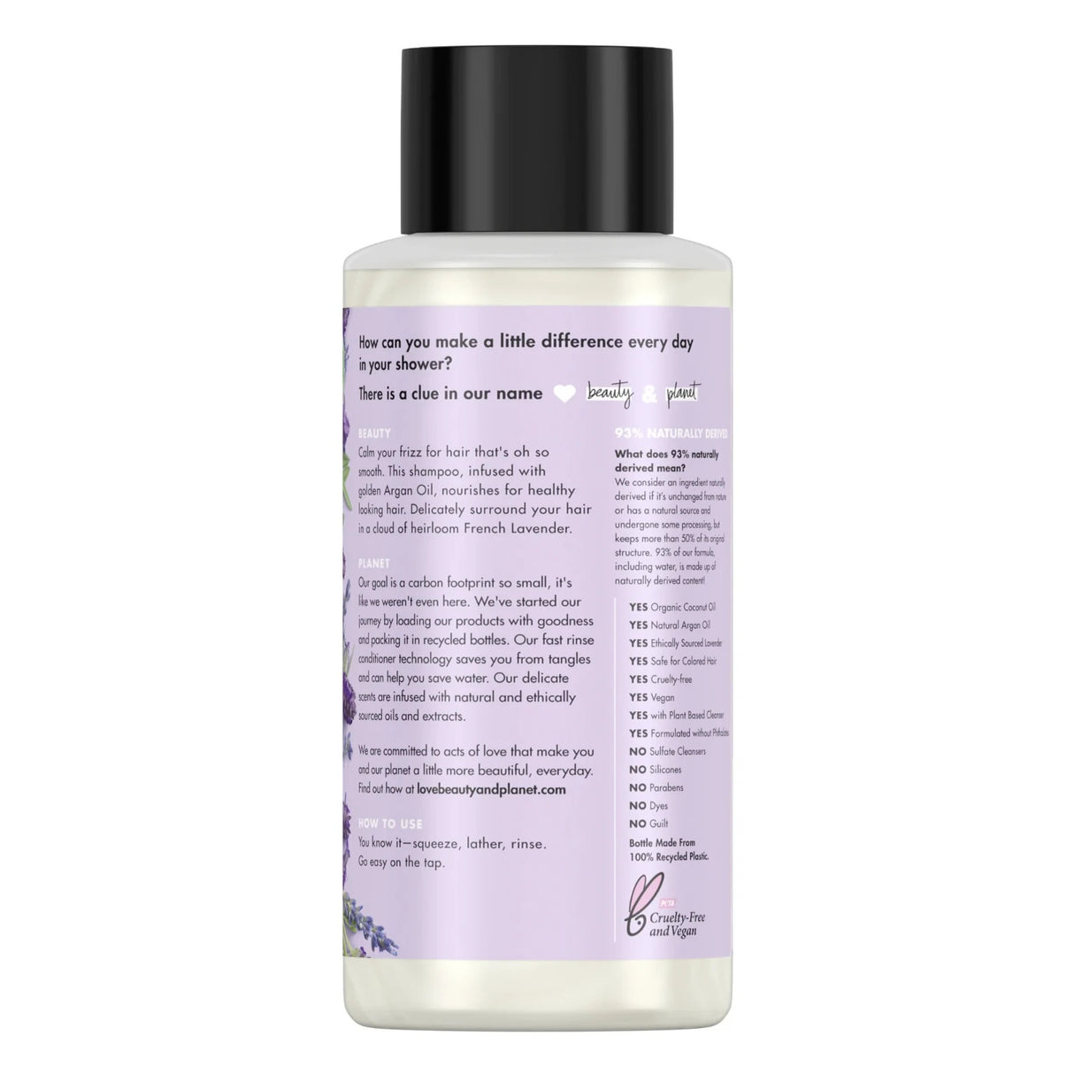Love Beauty and Planet Argan Oil & Lavender Sulfate Free Shampoo 13.5 oz