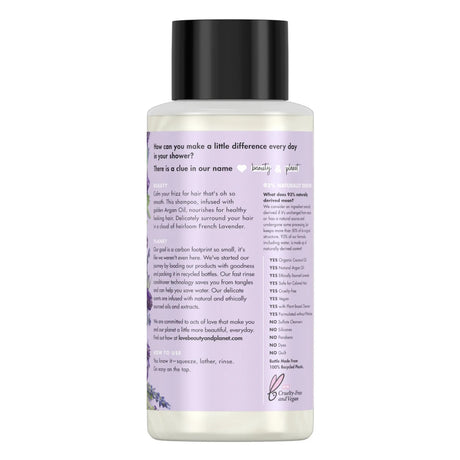 Love Beauty and Planet Argan Oil & Lavender Sulfate Free Shampoo 13.5 oz