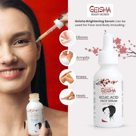 Geisha Beauty Secrets Kojic Acid Face Brightening Serum 1 oz