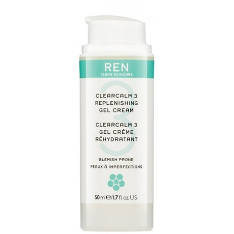 REN Clearcalm 3 Replenishing Gel Cream Blemish Prone 1.7 oz