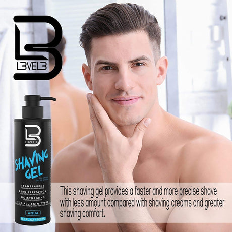 L3VEL3 Aqua Shaving Gel 16.9 oz