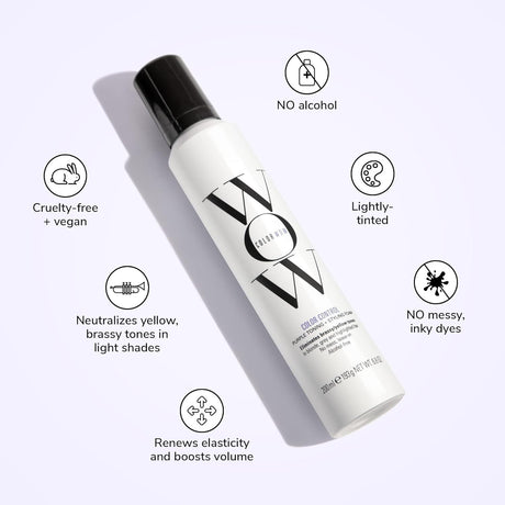 Color Wow Color Control Purple Toning + Styling Foam 6.8 oz