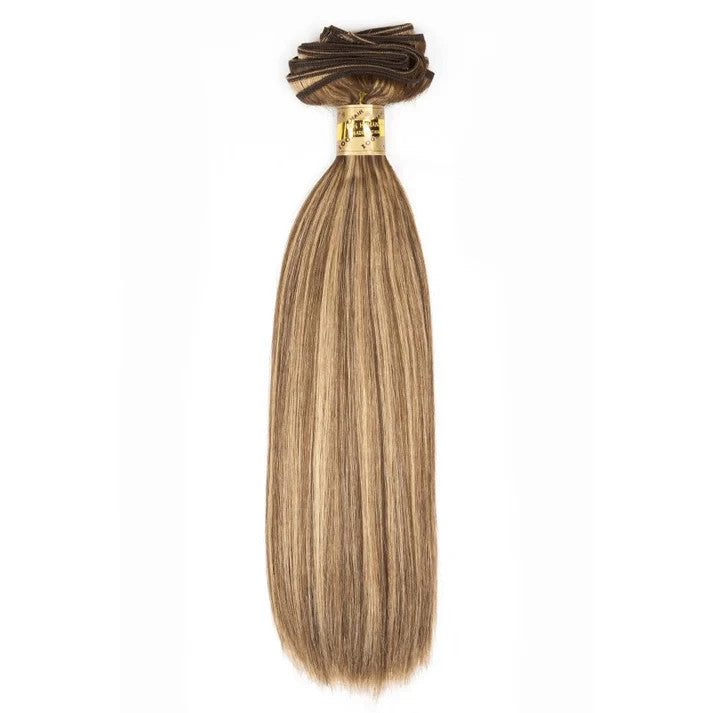 Bohyme Silky Straight Machine-Tied Weft Human Hair 18" Color D4/27