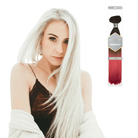 Bohyme Silky Straight Machine Tied Weft Human Hair 22" Color D14/BL22