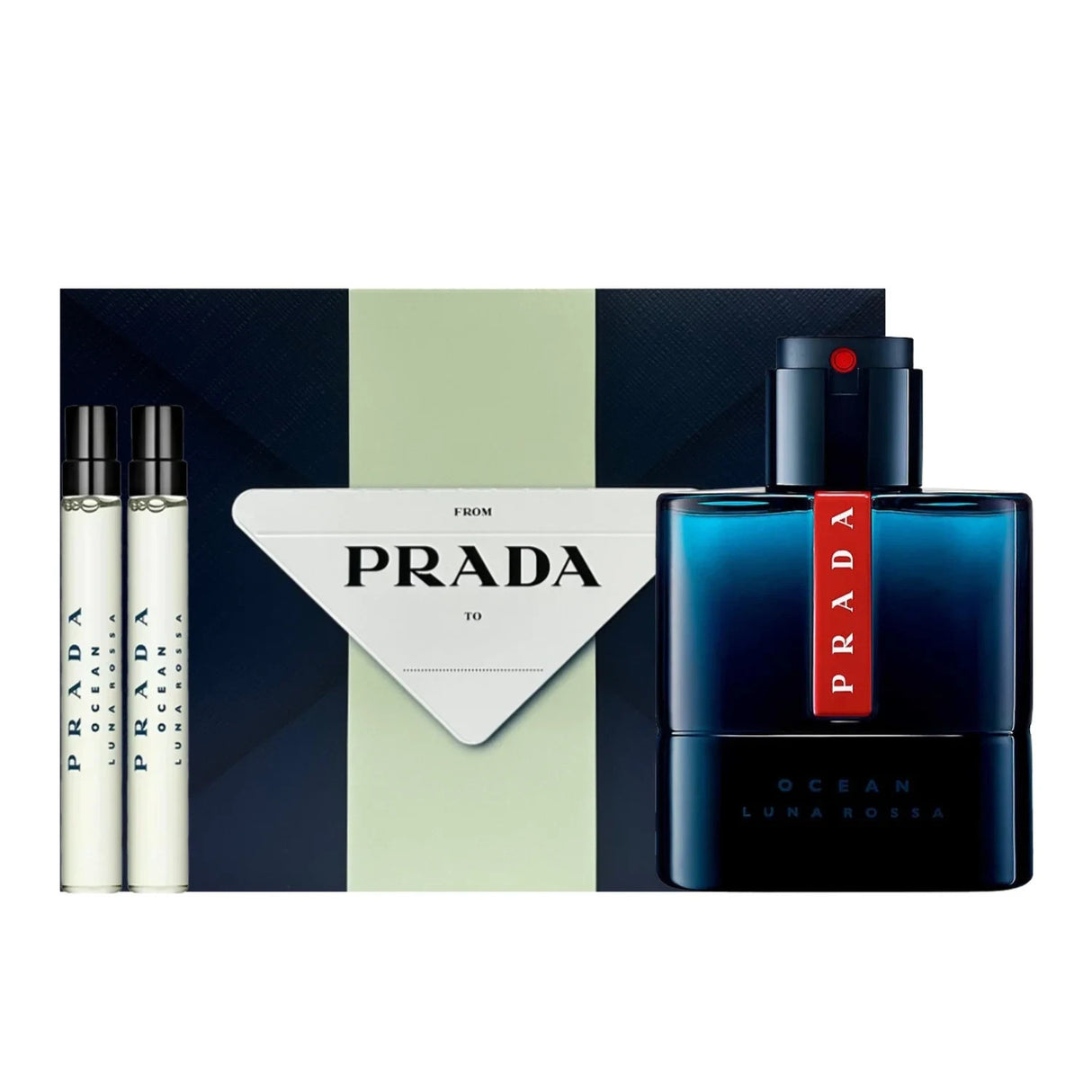 Luna Rossa Ocean by Prada Fragrance for Men 3 Piece Gift Set