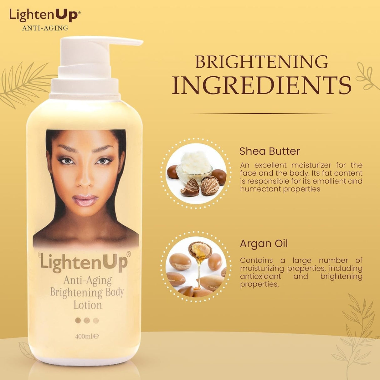 Omic LightenUP Gold Anti-Aging Brightening Body Lotion 13.5 oz