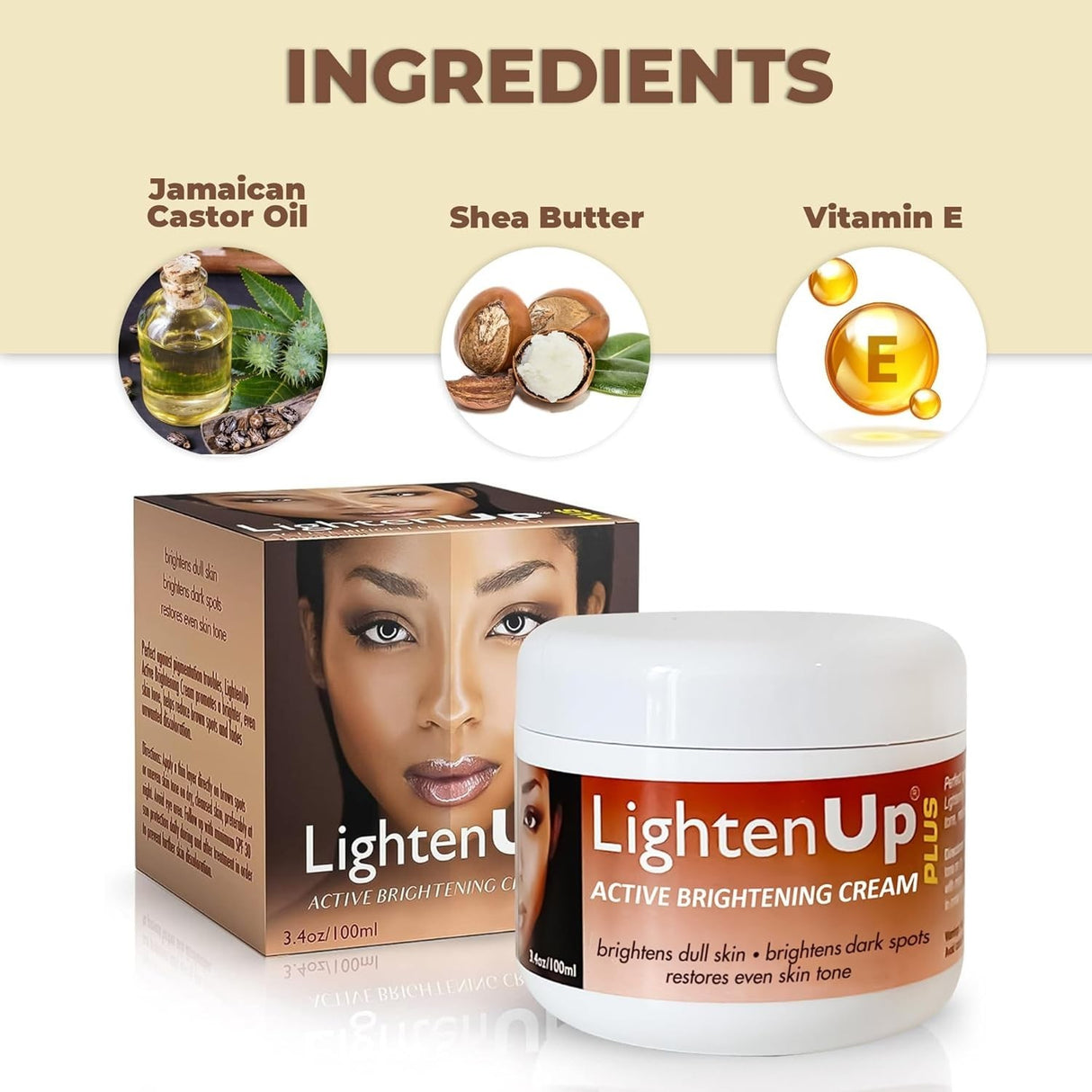 Omic LightenUp Plus Active Skin Brightening Cream 3.4 oz