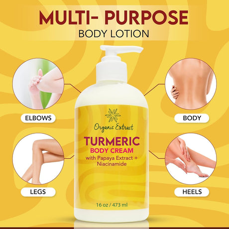 Organic Extract Turmeric Body Cream 16 oz
