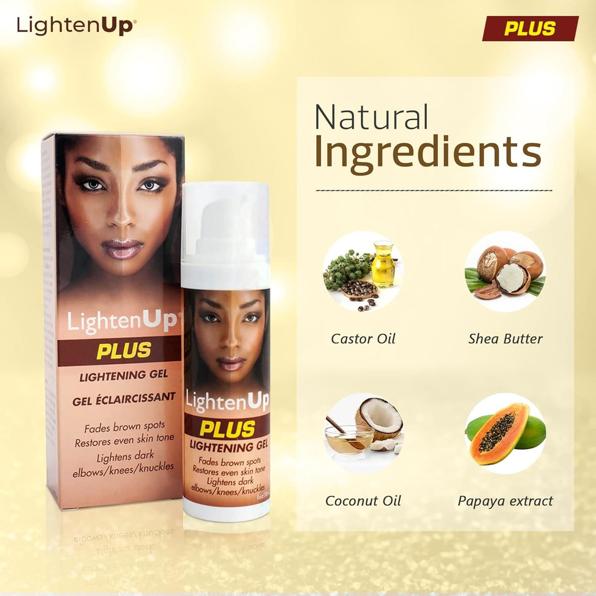 Omic Lighten Up Plus Pump Papaya Extract Brightening Gel 1 oz