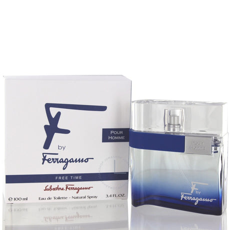 F Free Time by Salvatore Ferragamo Fragrance for Men 3 Piece Gift Set