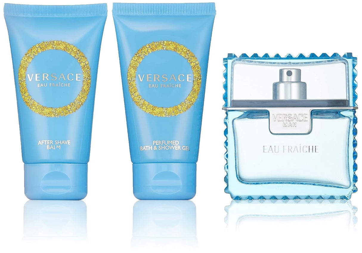 Versace Man Eau Fraiche Fragrance for Men 3 Piece Gift Set
