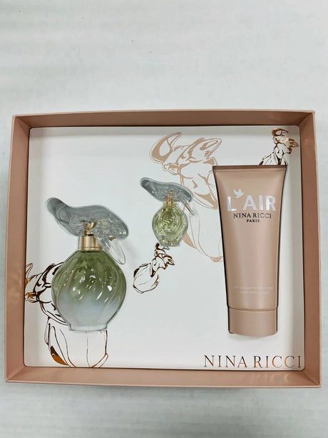 L'Air by Nina Ricci Fragrance for Women 3 Piece Gift Set