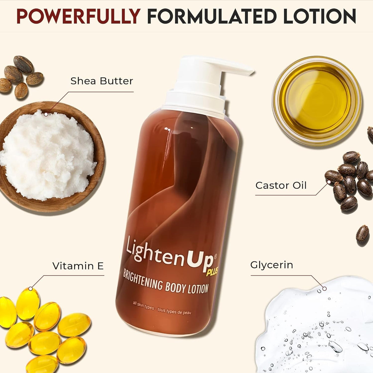 Omic LightenUp Plus Brightening Body Lotion 13.5 oz