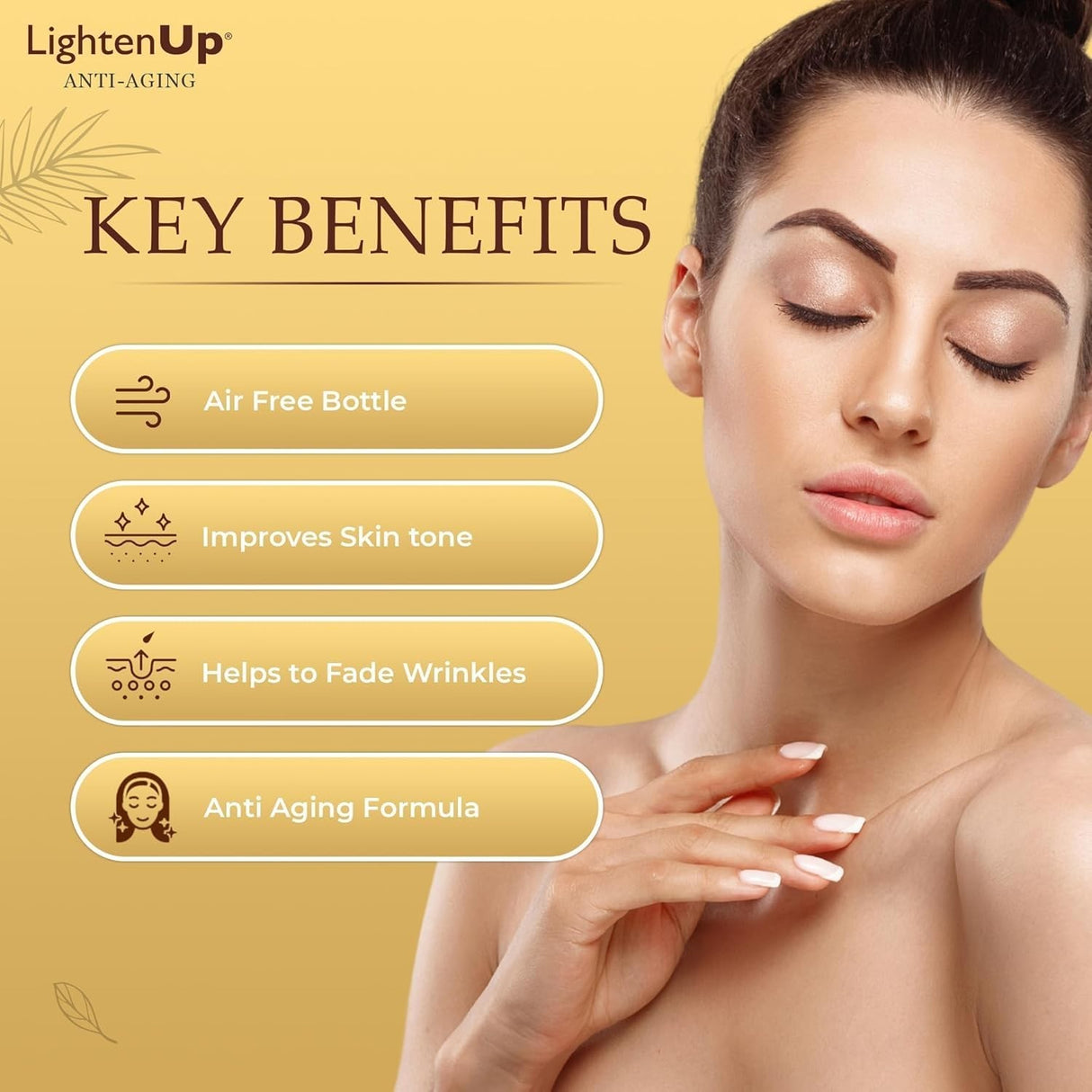 Omic LightenUP Gold Anti-Aging Brightening Body Lotion 13.5 oz