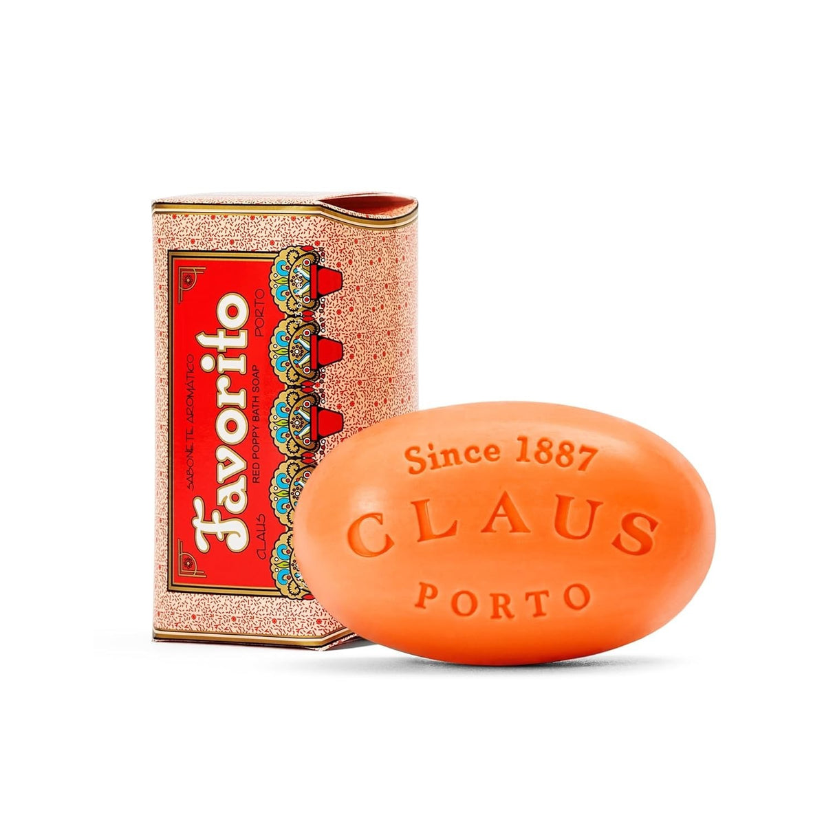 Claus Porto Favorito Red Poppy Soap 5.3 oz