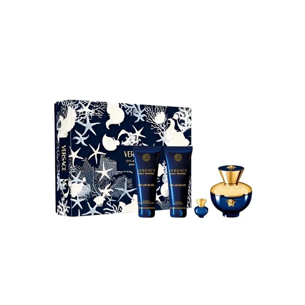 Dylan Blue by Versace Fragrance for Women 4 Piece Gift Set