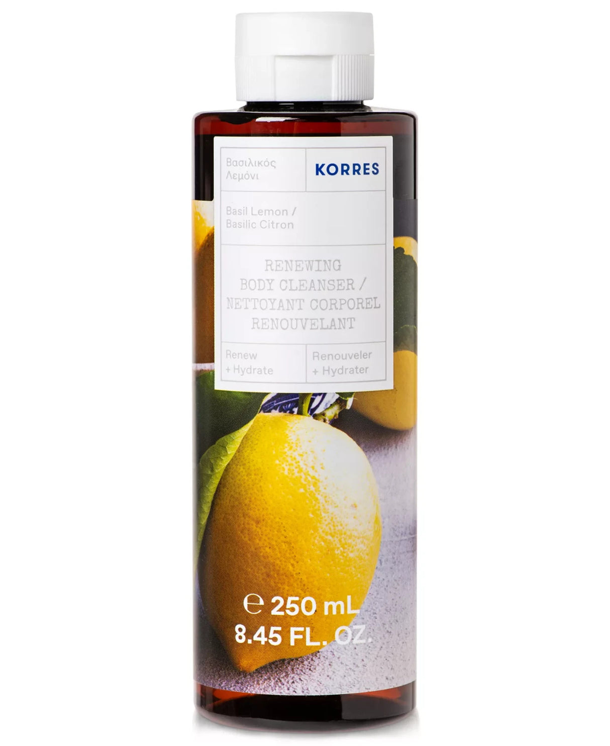 Korres Renewing Body Cleanser Basil Lemon 8.45 oz