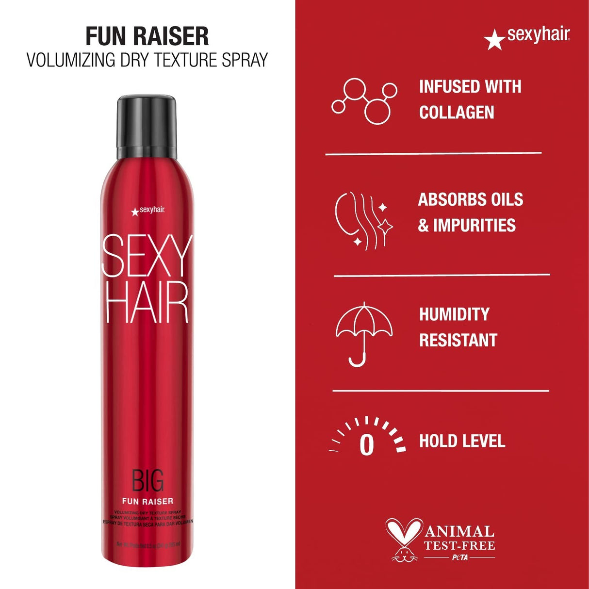 Sexy Hair Big Fun Raiser Volumizing Dry Texture Spray 8.5 oz