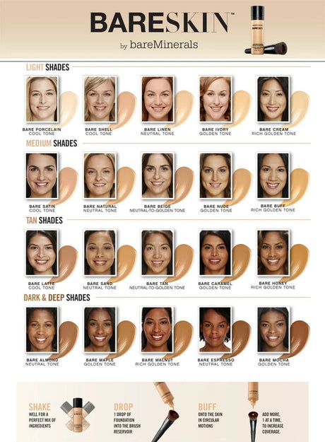 bareMinerals BareSkin Pure Brightening Serum Foundation Color Bare Almond