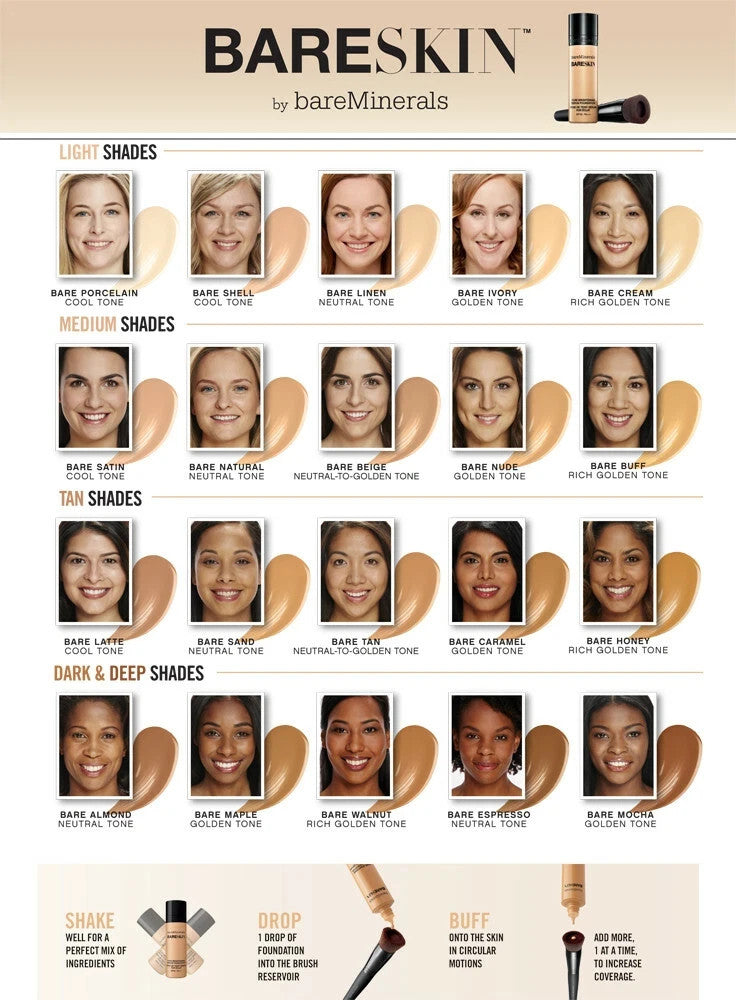 bareMinerals BareSkin Pure Brightening Serum Foundation Color Bare Almond