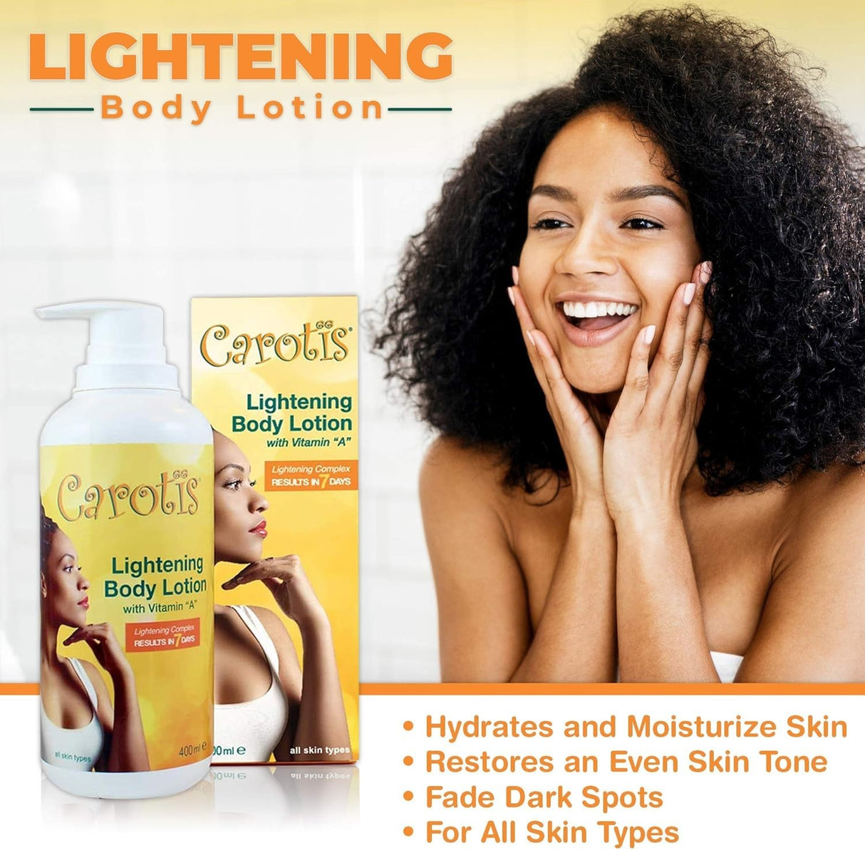 Carotis Brightening Body Lotion with Vitamin "A" 13.5 oz