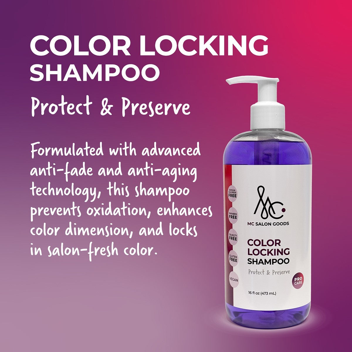 MC Salon Color Locking Shampoo 16 oz