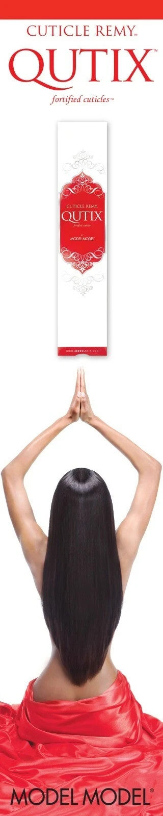 Model Model Qutix Cuticle Remy Yaki Human Hair 12'' Color 1