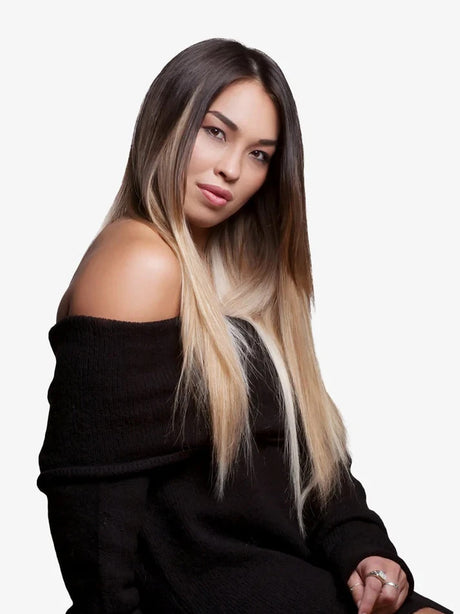 Bohyme Silky Straight Hand Tied Weft Human Hair 14" Color 6