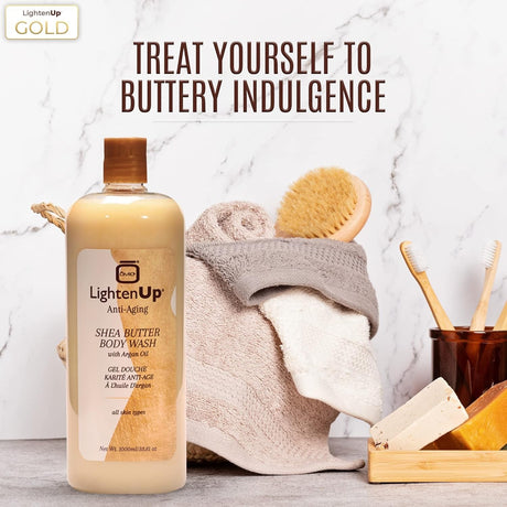 Omic LightenUp Gold Anti-Aging Shea Butter Body Wash 33.8 oz