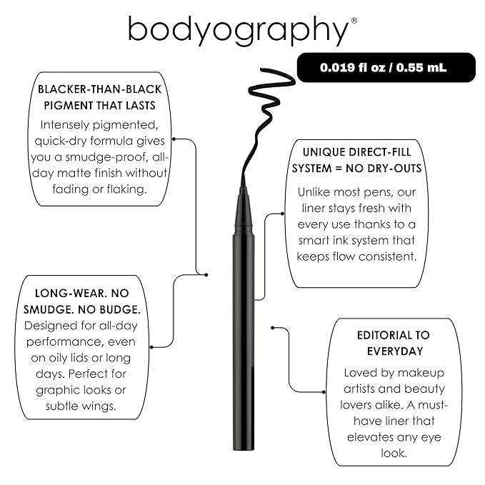 Bodyography On Point Liquid Liner Pen Jet Black