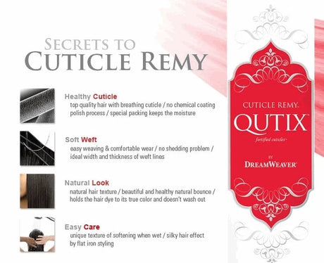 Model Model Qutix Cuticle Remy Yaki Human Hair 14'' Color 30