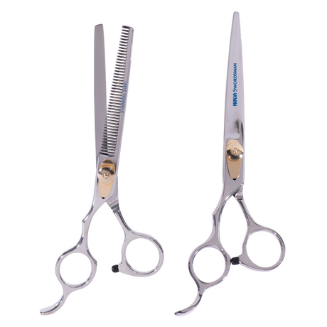 Ninja Swordsman 5-1/2" Cutting and Thinning Shear Duo Left Handed (NJ-LFDUO)