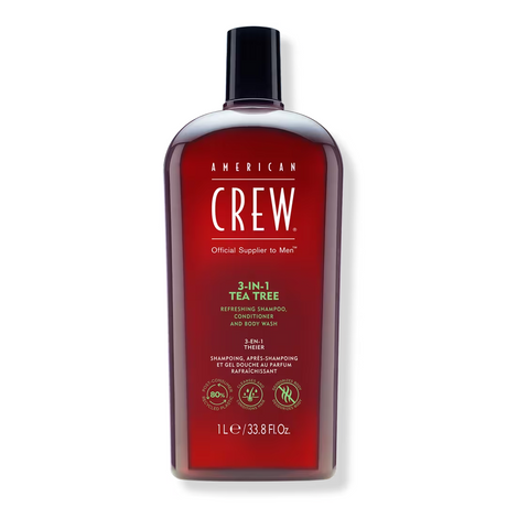 American Crew 3-in-1 Tea Tree Shampoo, Conditioner and Body Wash 33.8 oz