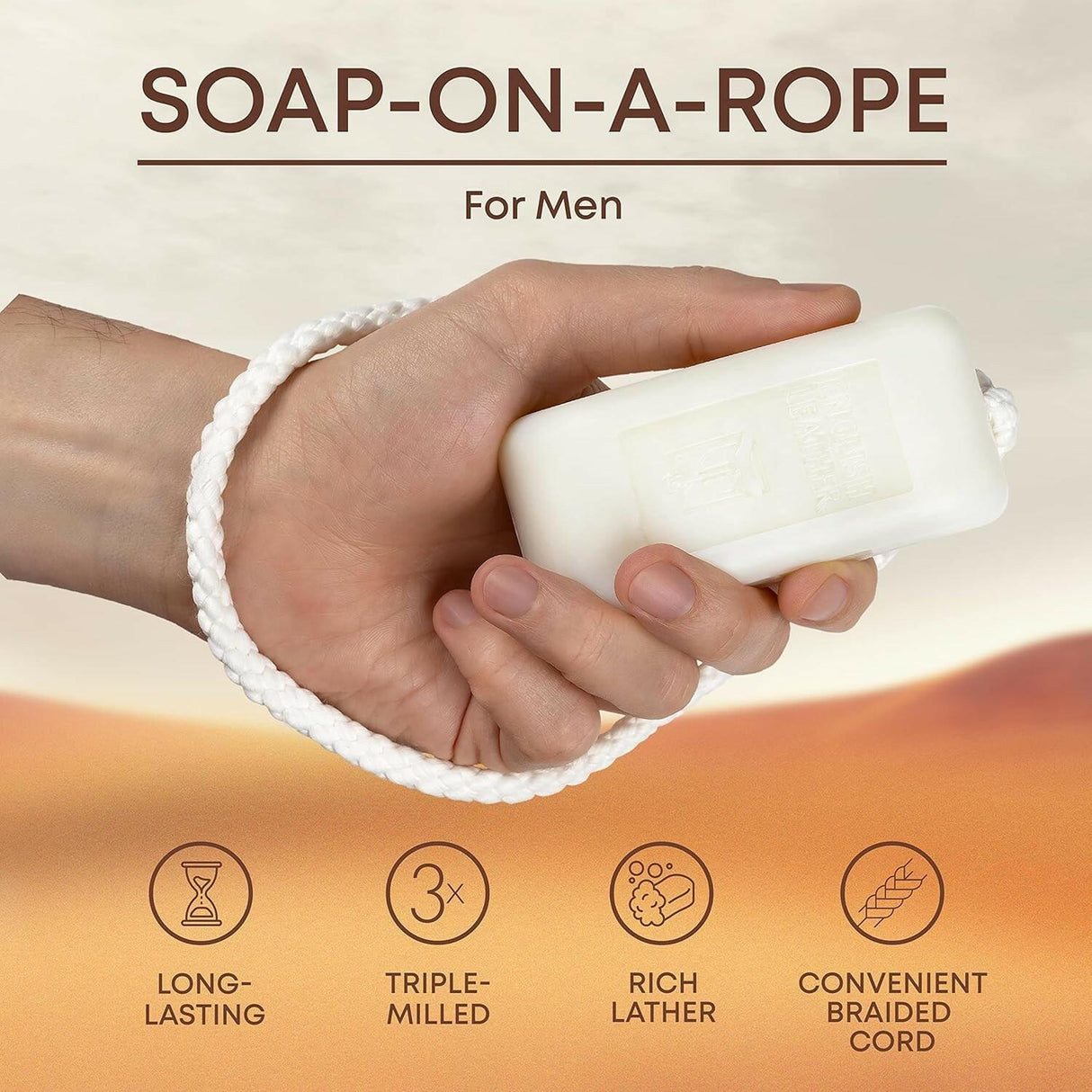 English Leather by English Leather for Men Soap On A Rope 6 oz