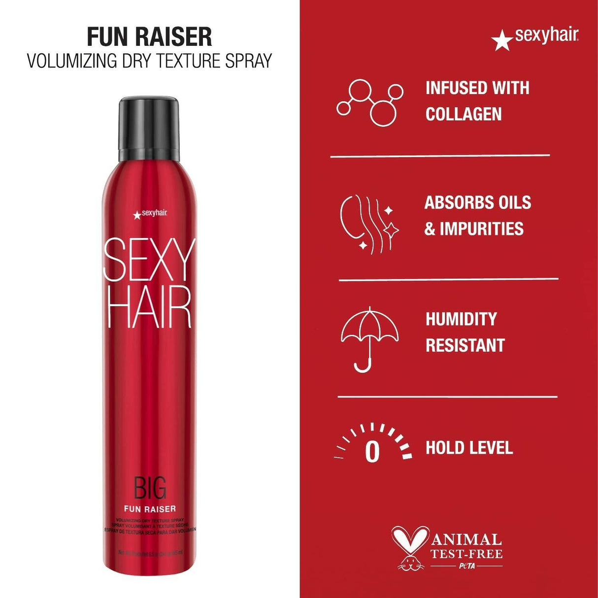 Sexy Hair Big Fun Raiser Volumizing Dry Texture Spray 8.5 oz