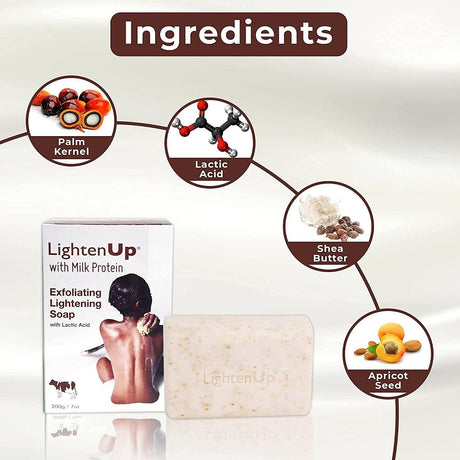 LightenUp Milk Protein Exfoliating Brightening Soap 7 oz