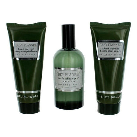 Grey Flannel by Geoffrey Beene Fragrance for Men 3 Piece Gift Set
