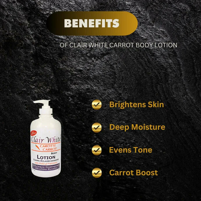 Clair White Carrot Brightening Body Lotion 16.9 oz