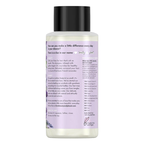 Love Beauty and Planet Argan Oil & Lavender Sulfate Free Shampoo 13.5 oz