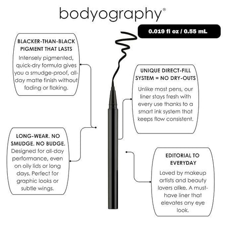 Bodyography On Point Liquid Liner Pen Jet Black