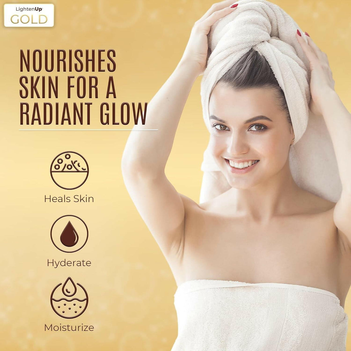 Omic LightenUp Gold Anti-Aging Shea Butter Body Wash 33.8 oz