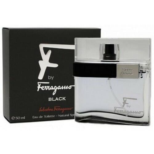 F by Ferragamo Black by Salvatore Ferragamo for Men Eau de Toilette Spray 1.7 oz
