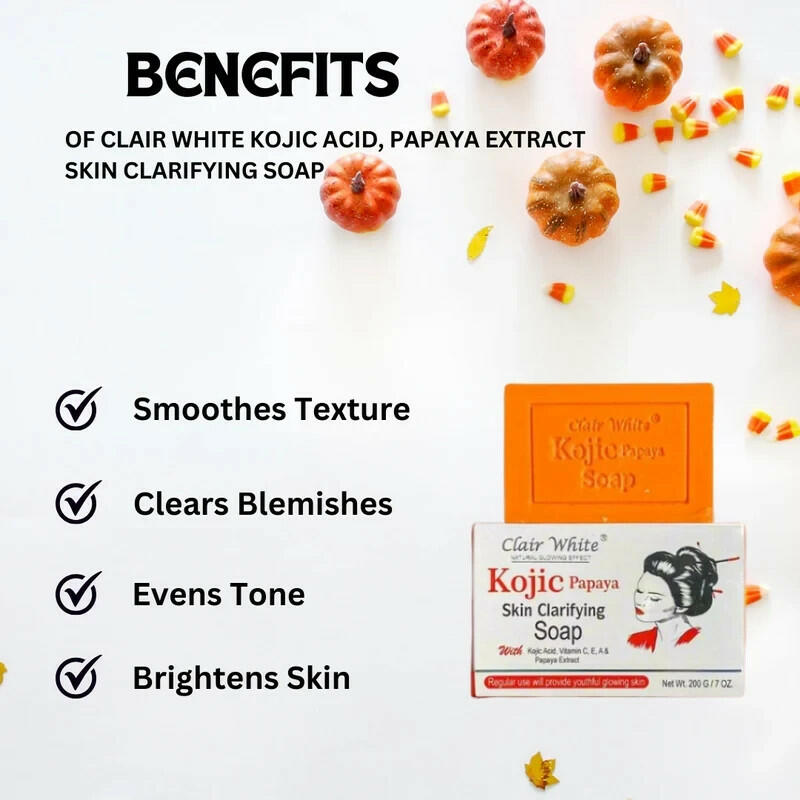 Clair White Kojic Papaya Skin Clarifying Soap 7 oz