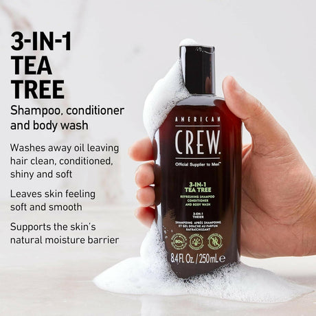 American Crew 3-in-1 Tea Tree Shampoo, Conditioner and Body Wash 33.8 oz